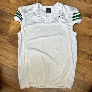Nike Men's XL White Green‎ Engineered Football Jersey T-Shirt Top